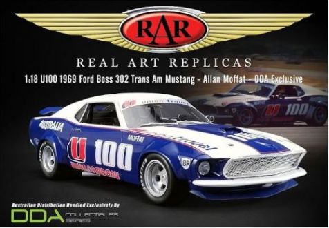 1:18 DDA Allan Moffat #U100 1969 Ford Boss 302 Trans Am Mustang