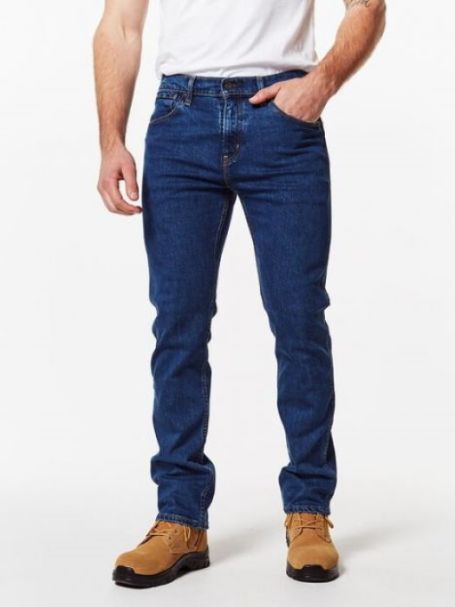 Men's Levi's WORKWEAR 505 Regular Fit Straight Leg Denim Jeans DARK STONEWASH