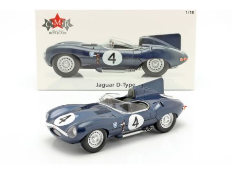 1:18 CMR 1956 Jaguar D-Type #4 Sanderson/Flockhart 24h LeMans Winner w/Driver Figurine