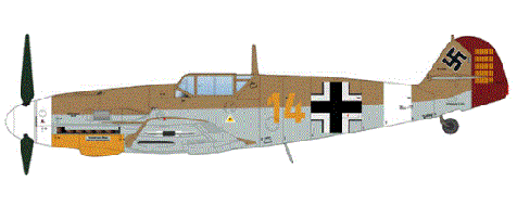 PREORDER 1:72 Hobbymaster BF 109F-4 Trop "Star of Africa" flown by LT. Hans-Joachim Marseille, 3./JG 27, Libya, Feb 1942