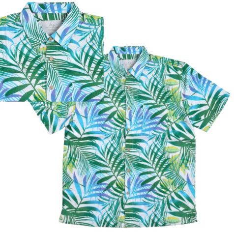 Men's Bamboo Fibre Short Sleeve Shirt: Rainforest