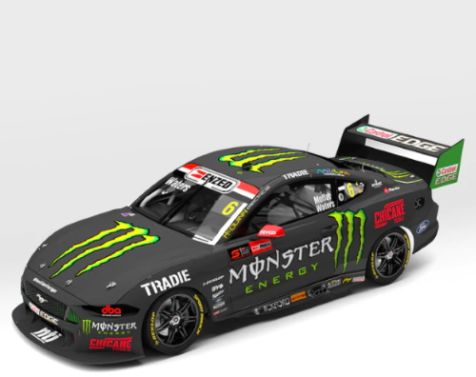 PREORDER: 1:18 Scale Monster Energy Racing #6 Ford Mustang GT - 2021 Repco Bathurst 1000 2nd Place - Drivers: Cameron Waters / James Moffat