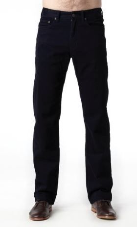 Men's Riders By Lee Straight Stretch 5 Pocket Jean Style Chino Pant - Navy with 31"/34" Inleg - Waist Size 32"-42"