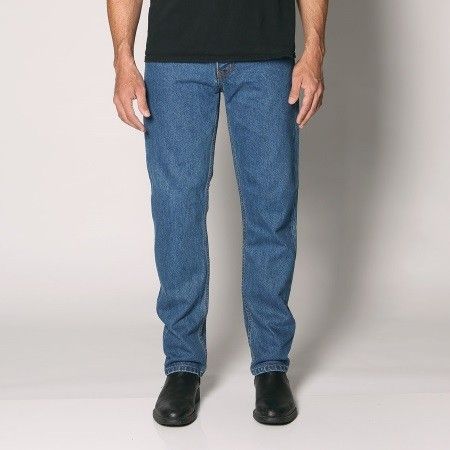 Sterling - Men's Regular Fit Rigid Denim Jeans - Straight Leg - 30"/32"/34" Inleg - "Stone" Waist Size: 28"-48"