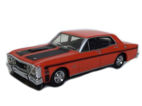 1:43 TRAX Ford XW Falcon GTHO Phase II - Red Vermillion Fire with Black Stripes - TR34D
