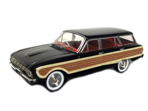1:43 Trax Ford XL Falcon Squire Wagon - Black with Fake Brown Wood Panels - TR38B 