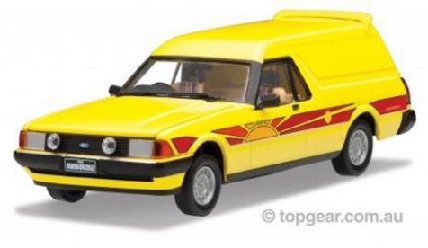 1979 Ford XD Falcon Sundowner Panel Van in Blaze Yellow 1:43 Scale Trax
