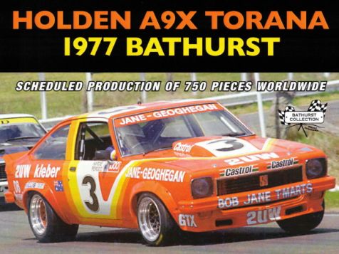 1:18 Classic Carlectables 1977 Holden LX Torana A9X #3 Jane/Geoghegan Hardie-Ferodo Bathurst 1000