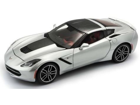 1:18 Maisto Exclusive - 2014 Corvette Stingray Z51 - Silver with Black Accents