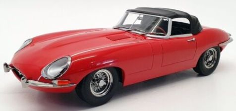 1:18 KK-scale Jaguar E-Type Series 1 1961 Cabriolet Closed Top Red