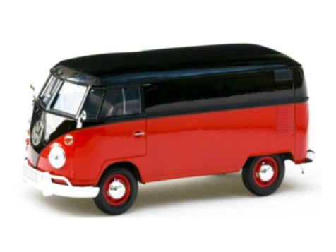 1:24 Motor Max Volkswagen Type 2 (T1) Delivery Van in Red and Black