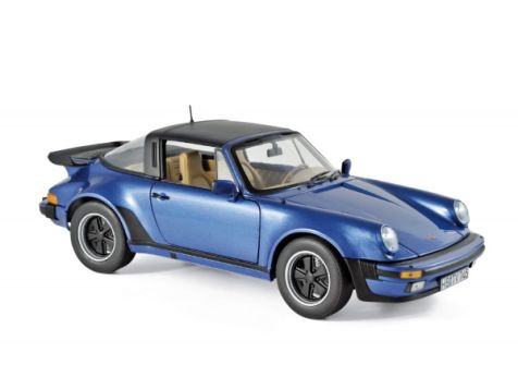 1:18 Norev 1987 Porsche 911 Turbo Targa in Blue Metallic