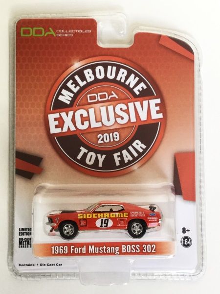 1:64 DDA/Greenlight 1969 Ford Mustang Boss 302 #19 51236-B Melbourne Toy Fair Exclusive