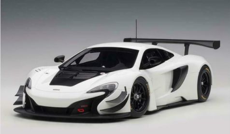 1:18 Autoart McLaren 650S GT3 White/Black Accents