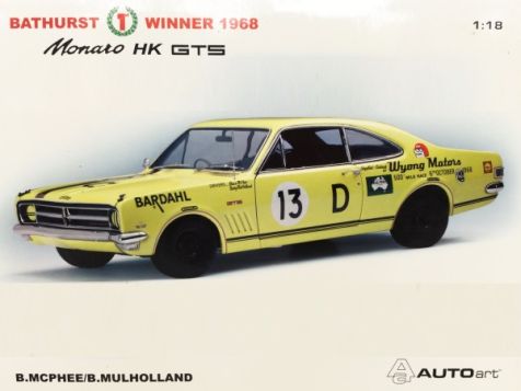 1986 1:18 AUTOart Bathurst Winning Holden HK Monaro GTS #13D McPhee/Mulholland