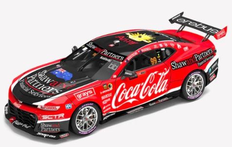 PREORDER 1:18 Authentic Collectables Coca-Cola Racing By Erebus #99 Cheverolet Camaro ZL1 2023 Bathurst Pole Kostecki/Russell