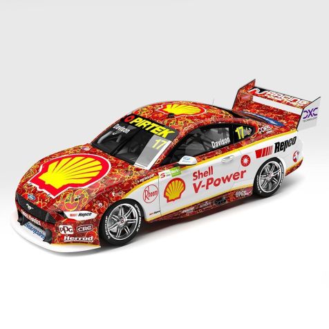 1:43 Authentic Collectables Shell V-Power Racing Team #17 Ford Mustang GT - 2021 Merlin Darwin Triple Crown Indigenous Livery - Will Davison
