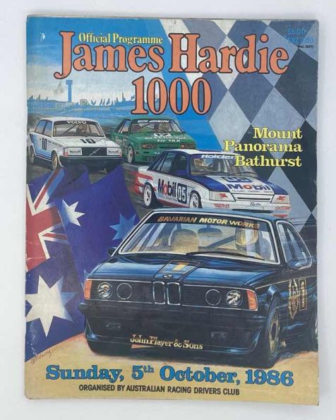 1986 James Hardie 1000 Official Programme Sunday, 5th October 1986