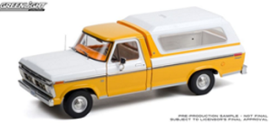 1:18 Chrome Yellow w/White Two-Tone 1975 Ford F-100 w/Deluxe Box Cover