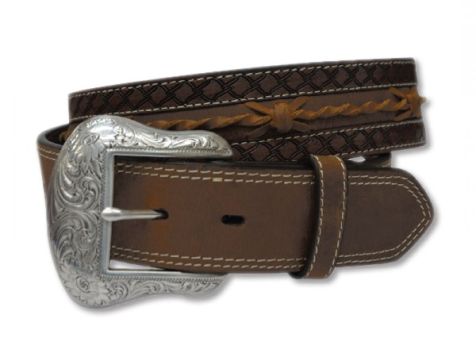 Twisted X Men's Brown Genuine Leather Belt