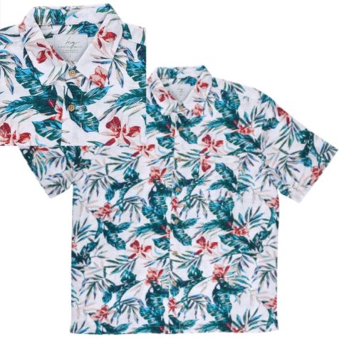 Men's Bamboo Fibre Short Sleeve Shirt: Pacific Islands