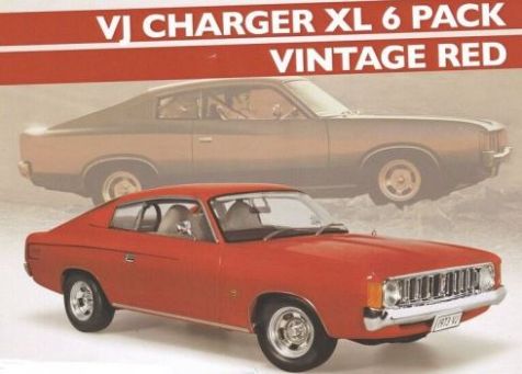 1:18 PREORDER Classic Carlectables VJ Charger XL 6 Pack Vintage Red